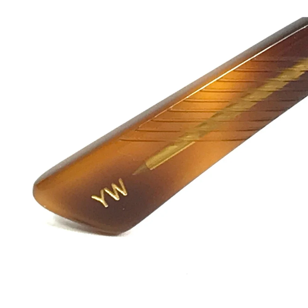 Alfred Kerbs Eyeglasses Frames ANDREA YW Yellow Brown Tortoise 53-18-145